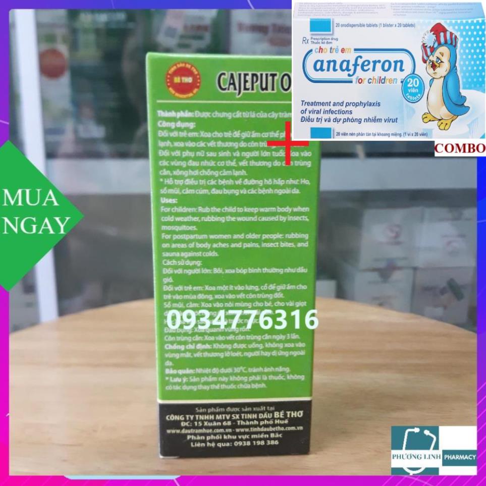 Combo Chim cánh cụt Nga+ Tinh dầu tràm gió Bé Thơ giúp tránh gió, chống cảm lạnh cho bé 50ml