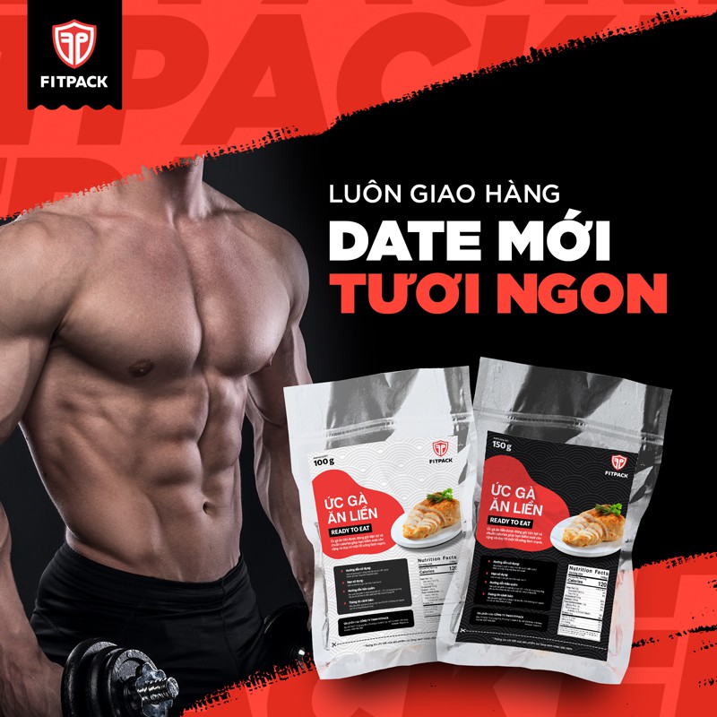 COMBO 6 GÓI ỨC GÀ ĂN LIỀN FITPACK 150g (Mix 6 vị)