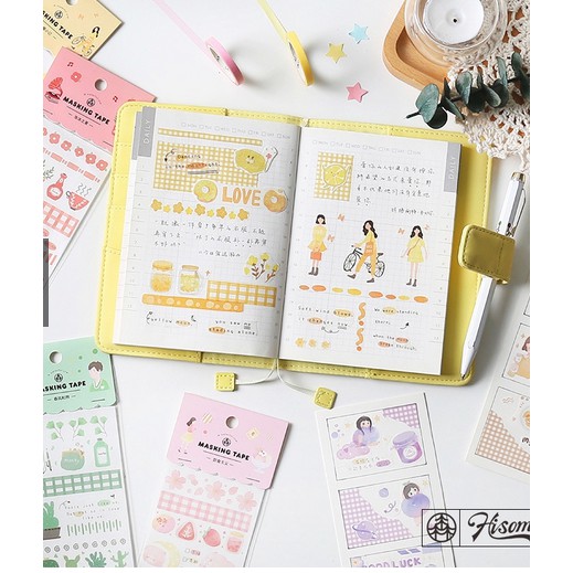 Sticker trang trí sổ tay đáng yêu km