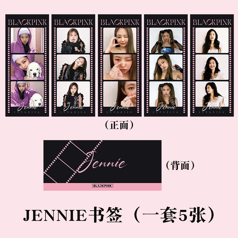Thẻ đánh dấu trang sách một mặt hình nhóm BLACKPINK Jennie Lisa Jisoo Rosé