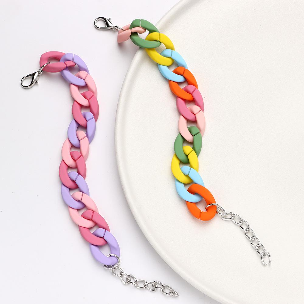 Vòng Tay Chuỗi Hạt Màu Cầu Vồng Thời Trang Mùa Hè Cho