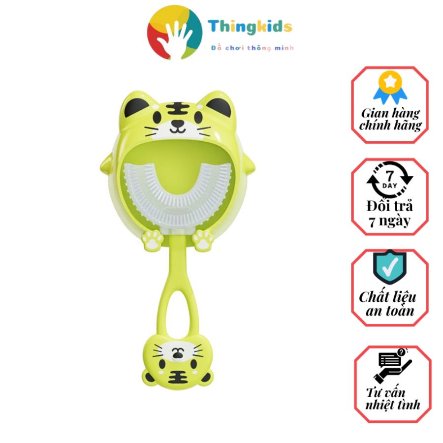 Bàn chải đánh răng cho bé Toddler Training kèm giá đỡ cho bé - Thingkids