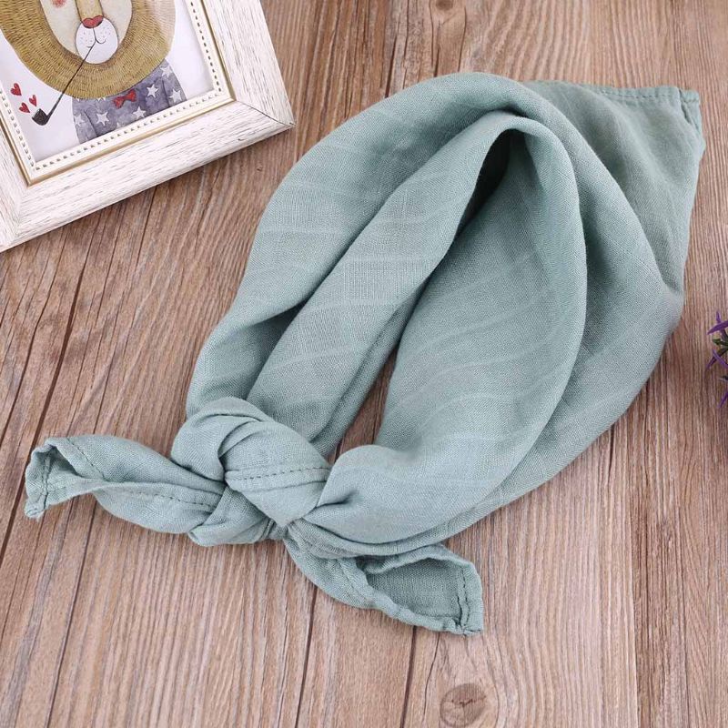 Yếm Ăn Cotton Tre Hai Lớp Mềm Mại Thoáng Khí Chống Burp Cho Bé Sơ Sinh