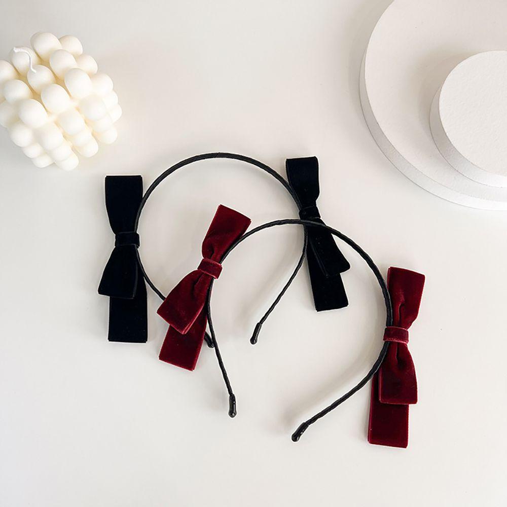 Băng Đô Nhung Thắt Nơ Phong Cách Vintage Dễ Thương Dành Cho Nữ Rửa Mặt