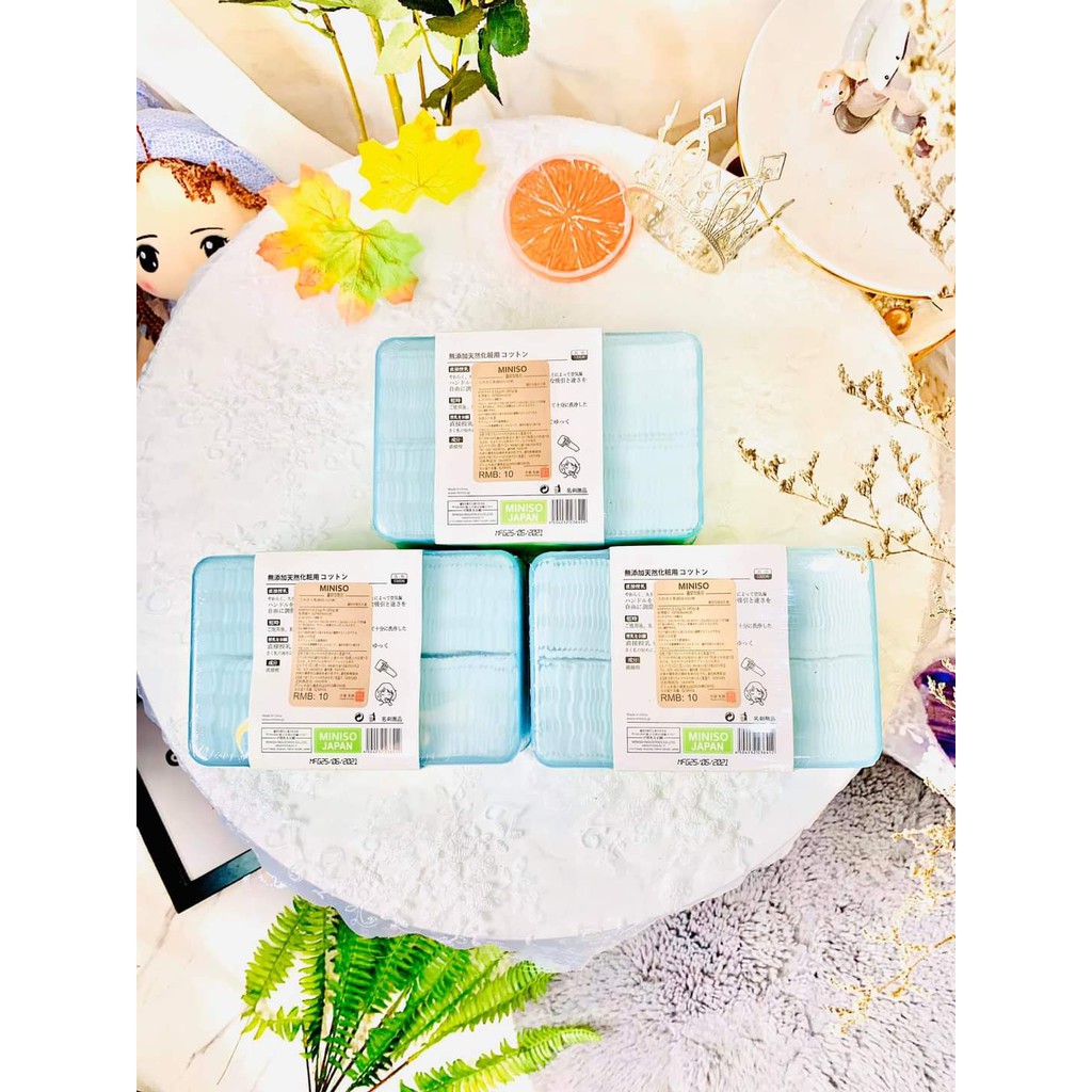Bông Tẩy Trang MiNiSo 180 miếng Nội Địa Nhật Bản