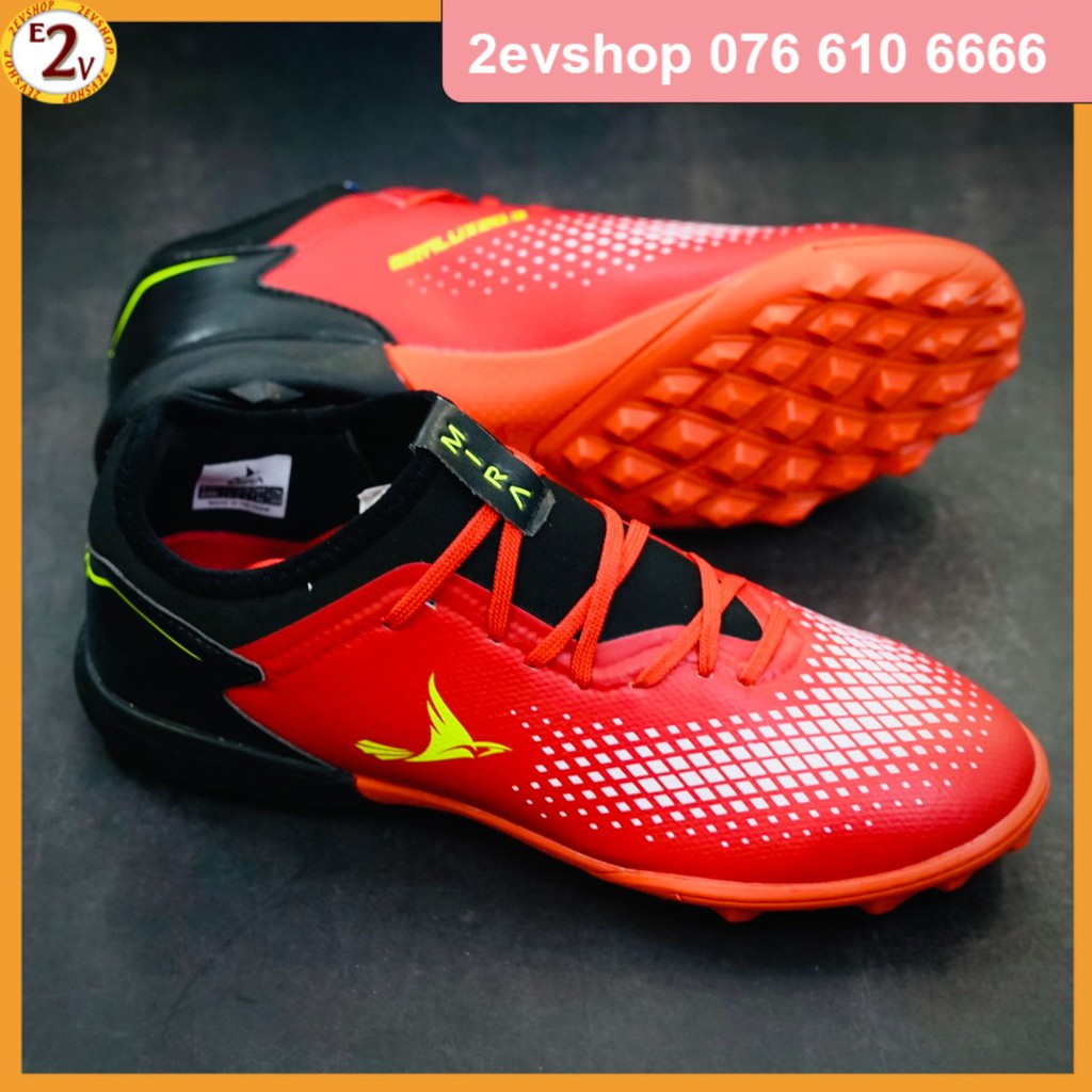 Giày đá bóng thể thao nam Mira Lux 20.3 Đỏ dẻo nhẹ, giày đá banh cỏ nhân tạo chất lượng - 2EV