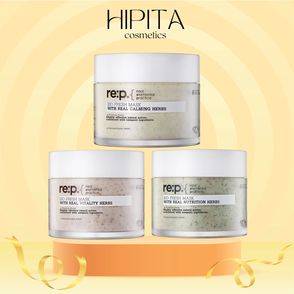 Mặt Nạ Đất Sét RE:P Giảm Mụn Và Se Khít Lỗ Chân Lông REP Bio Fresh Mask With Real Herbs 130g