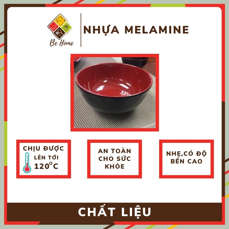 Bát ăn cơm melamine  BEHOME Tô ăn cơm Chịu Nhiệt Độ Cao Bát nhựa Ăn Cơm Cao Cấp Hàn Quốc [COMBO 5 BÁT]