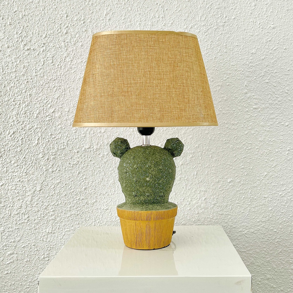 Đèn bàn ngủ LART 17512 thân hình bình xương rồng có 2 nhánh độc đáo với dây tắt bật dùng nhiều loại bóng