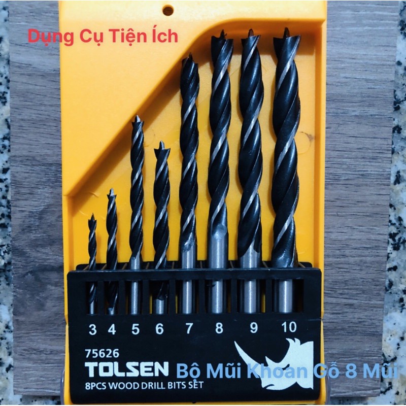Bộ Mũi Khoan Gỗ TOLSEN