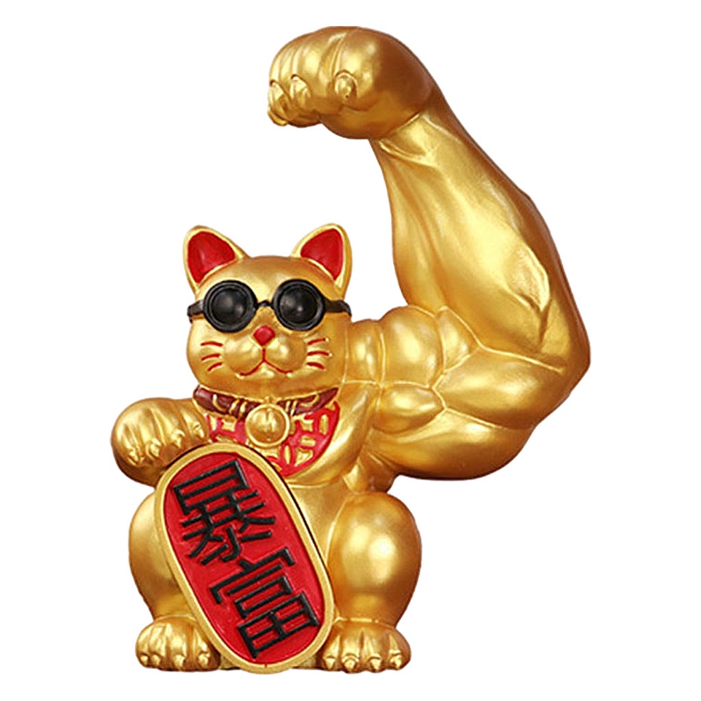 Tượng mèo thần tài để bàn trang trí nội thất