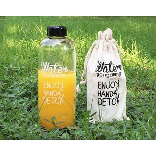 BÌNH NƯỚC DETOX PONGDANG 1 lít cực đẹp (Tặng kèm túi vải thô)