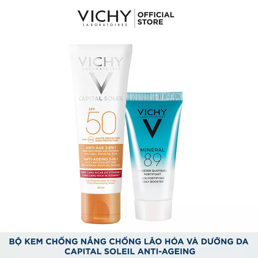 Bộ Đôi Vichy Chống Nắng Ngừa Lão Hóa &amp; Dưỡng Da Căng Mượt COCOLUX