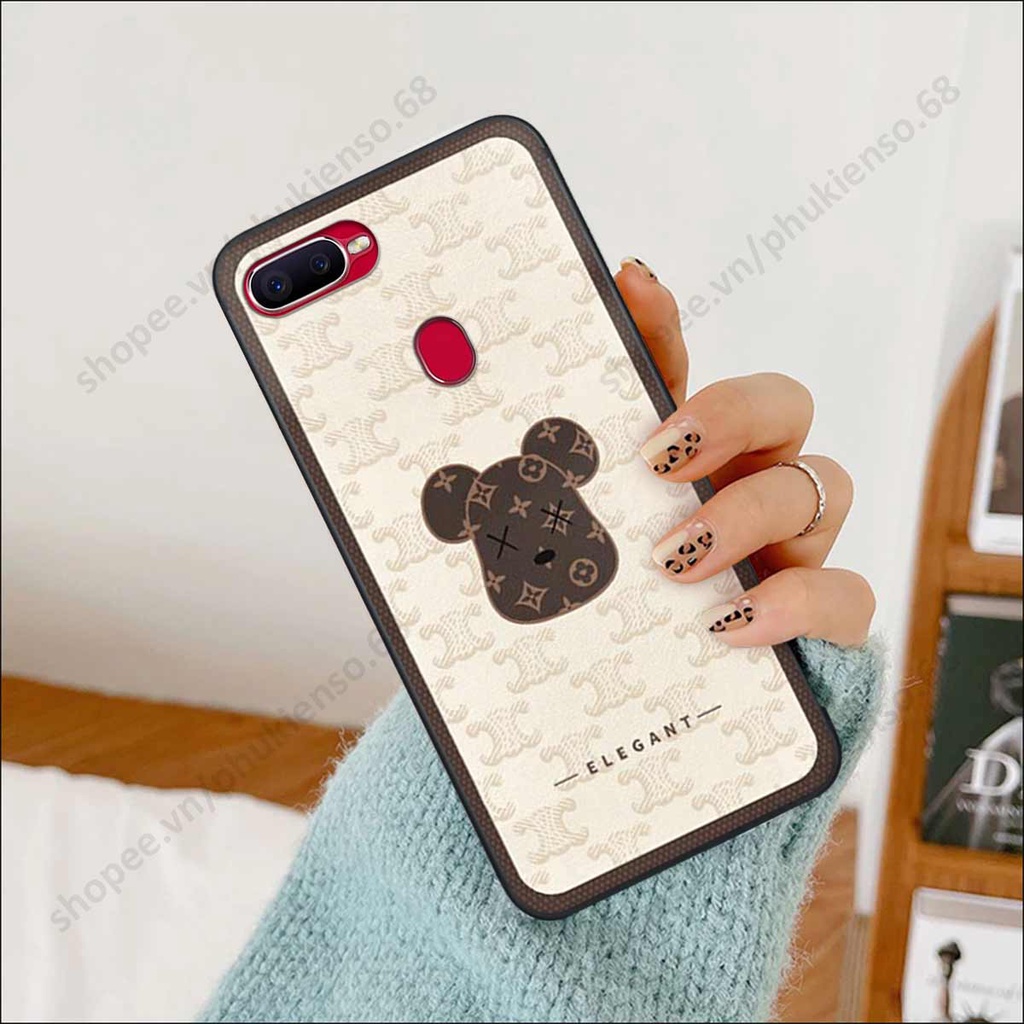 Ốp lưng điện thoại Oppo A5s / A7 / F9 / A12 elegant, gấu be@rbrick cao cấp, vỏ ốp rẻ đẹp