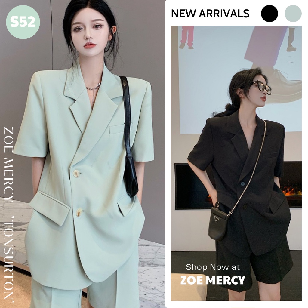 [SẴN]- CÓ TÁCH SÉT Áo blazer + Quần short cá tính phong cách Ulzzang(S52)
