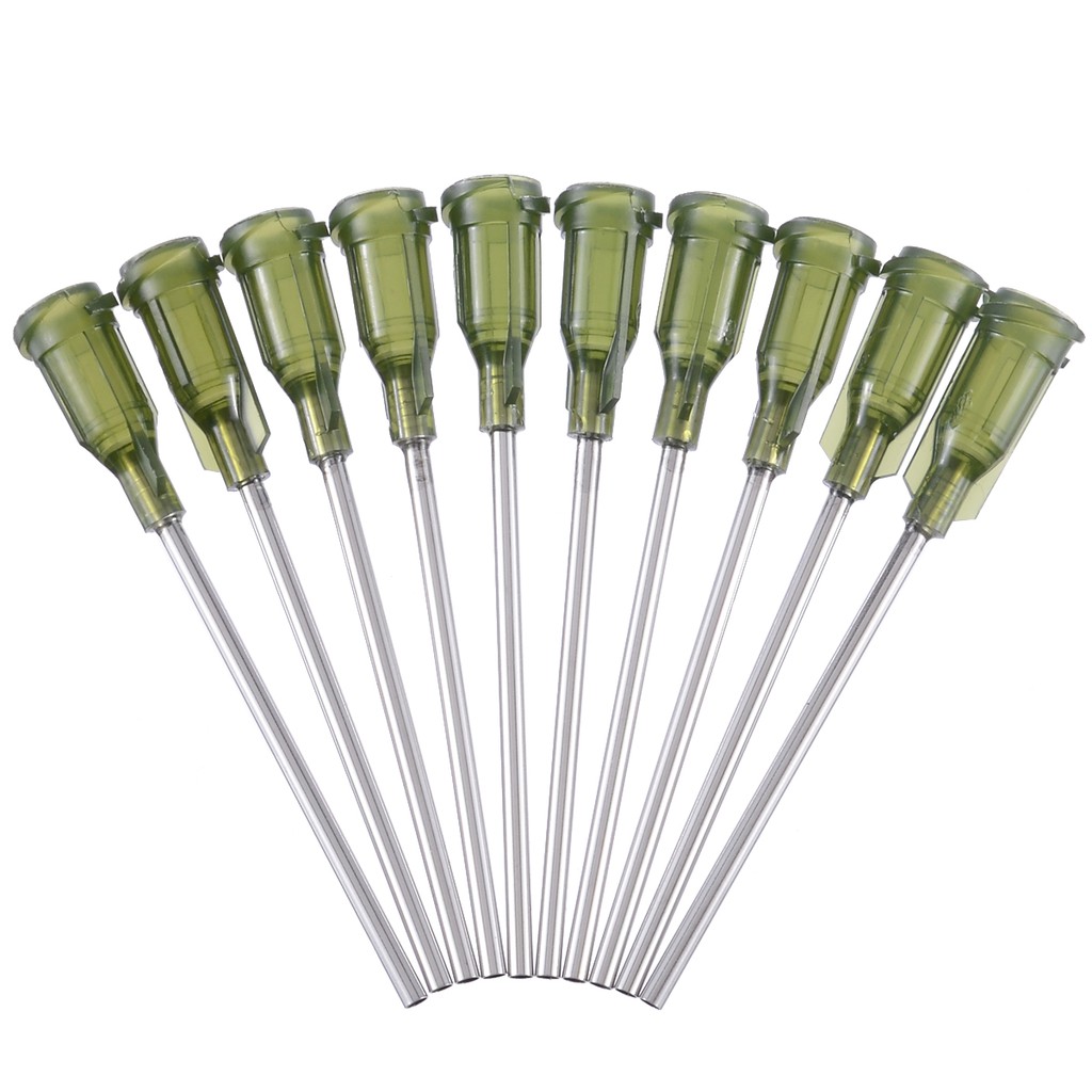 Set 10 đầu ống kim tiêm 1.5 inch 14 gauge khóa kim luer