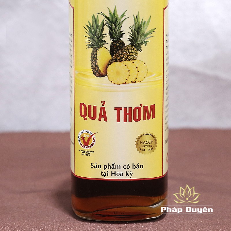 Thực Phẩm Chay - Nước Mắm Chay Nước Chấm Quả Thơm , Chai Thủy Tinh 520ml & Chai Nhựa 500ml