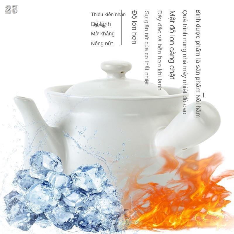 ❏◄28QNồi thuốc Kangshu đun Bắc Y học cổ truyền Hầm gia dụng Mở ngọn lửa trực tiếp Đốt bằng gốm kiểu cũ