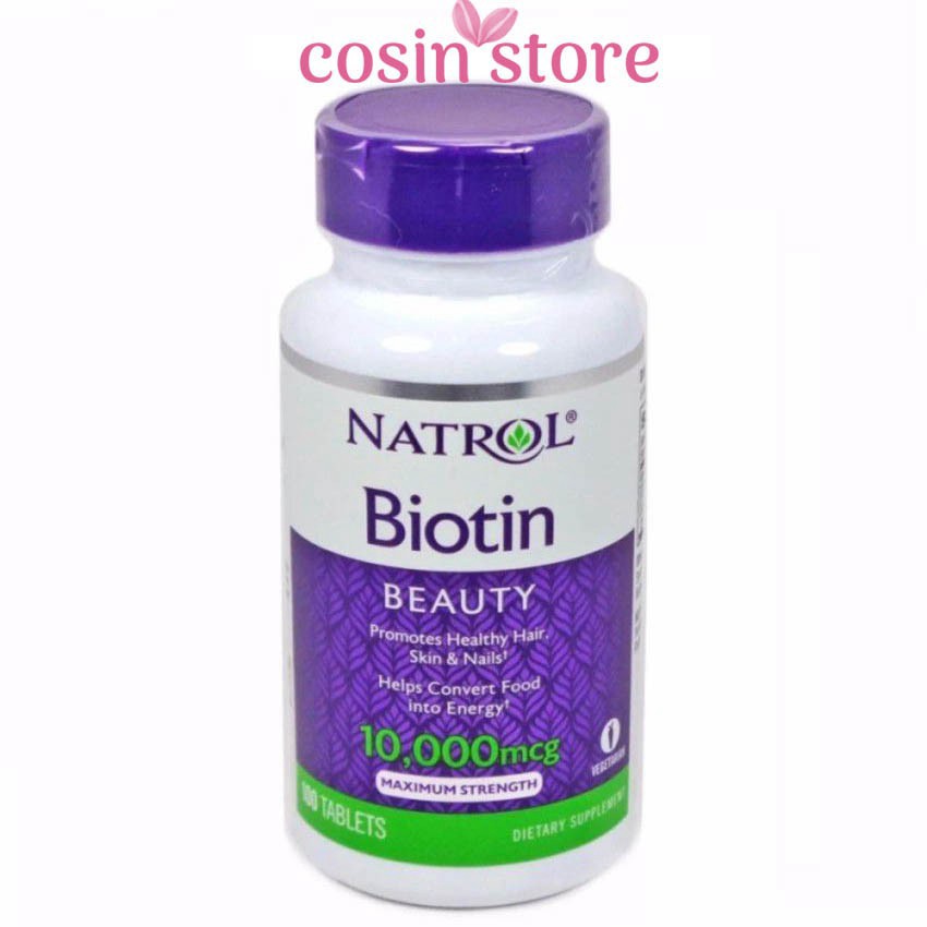 Viên Uống Hỗ Trợ Mọc Tóc Natrol Biotin 10000 Mcg 100 Viên Của Mỹ