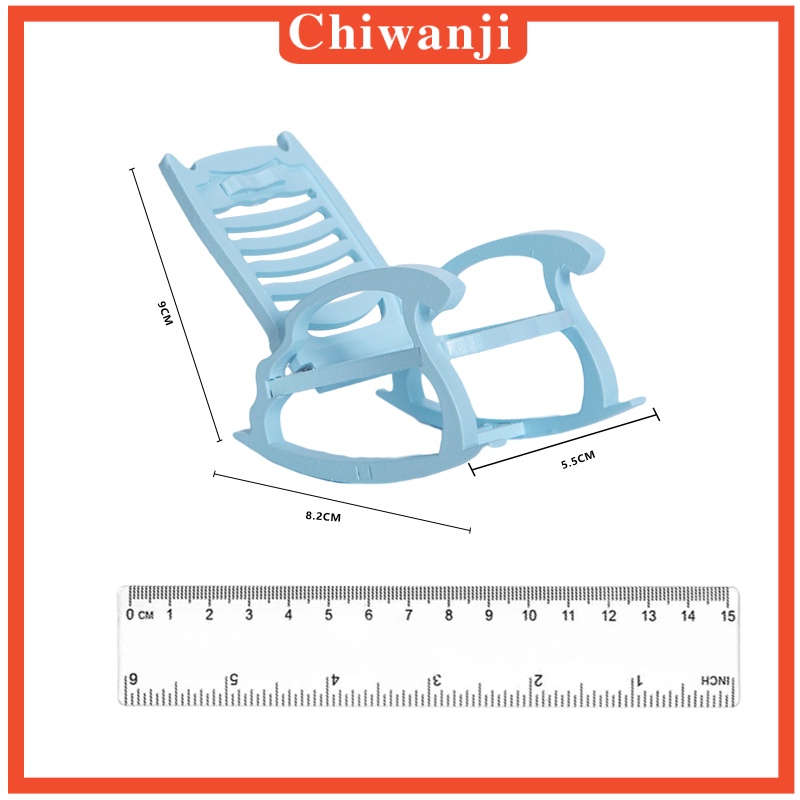 Mô Hình Ghế Bập Bênh Bằng Gỗ Tỉ Lệ 1: 12 Trang Trí Nhà Búp Bê