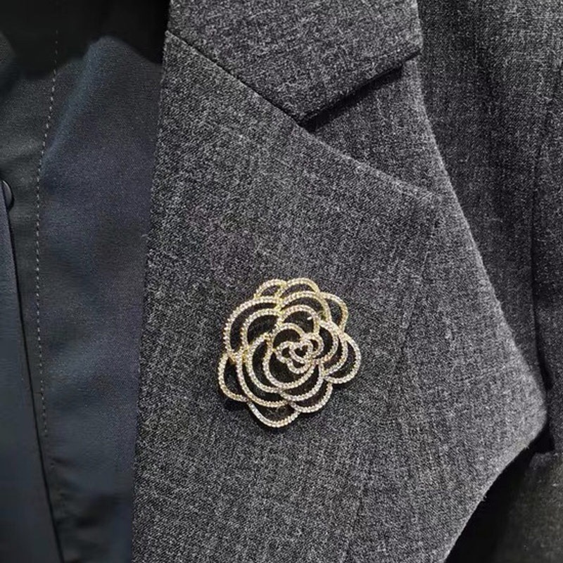 Trâm Cài Áo Hình Hoa Hồng Thơm Nhỏ Sang Trọng Nổi Tiếng Chất Lượng Cao