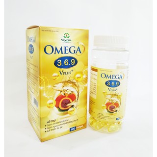 Viên Uống Dầu Cá Omega 369 Plus – Chứa Tinh Chất Dầu Cá Omga 3, Dầu Gấc Giúp Sáng Mắt Đẹp Da, Tốt Cho Tim Mạch – Lọ 100V
