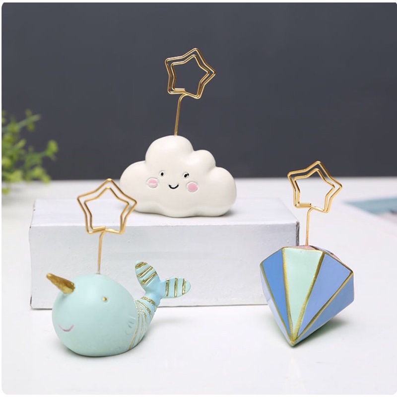 Kẹp ảnh để bàn dễ thương, kẹp ảnh, nhãn, danh thiếp dùng trang trí siêu yêu