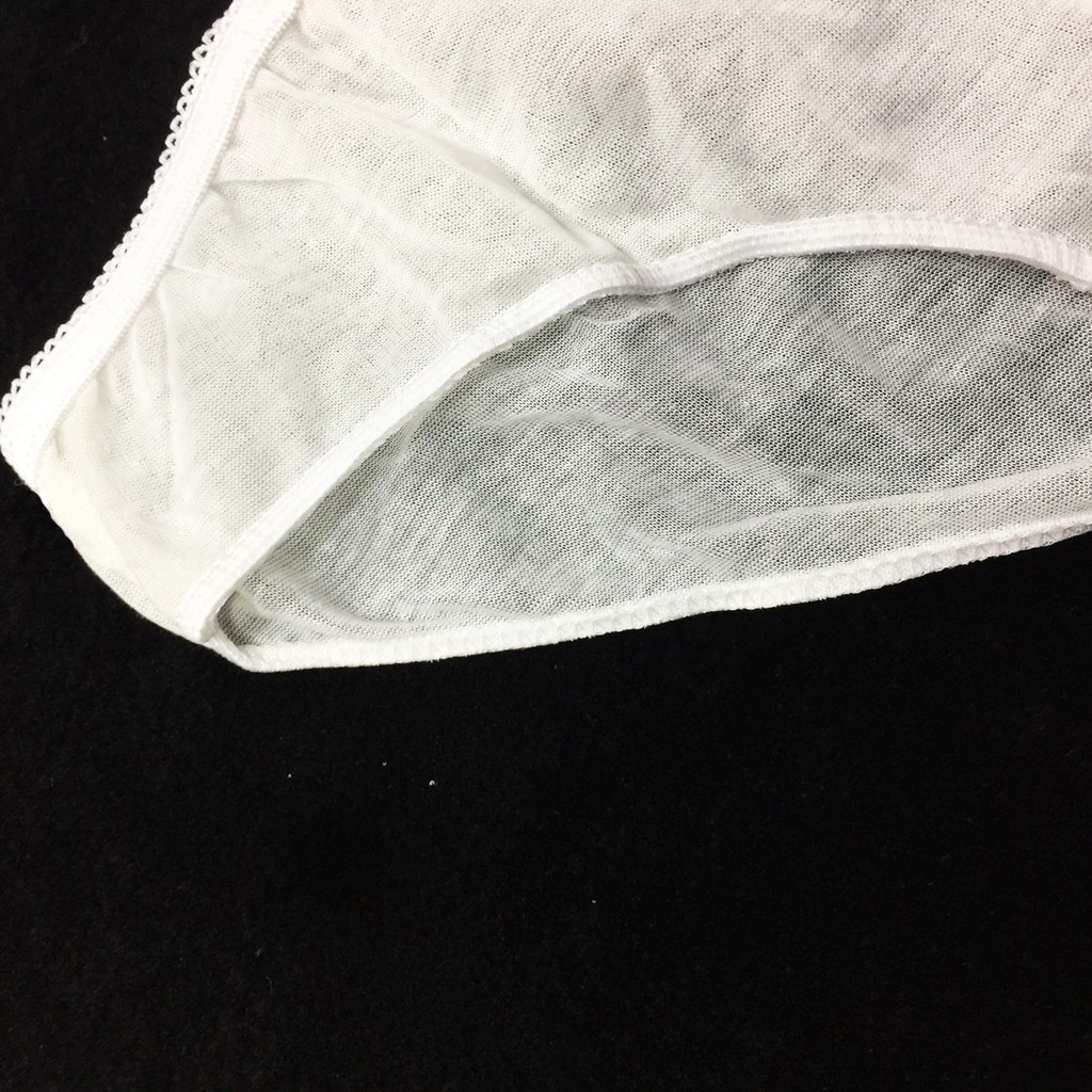 Set 6 Chiếc Quần Lót Giấy Vải Cotton Dùng 1 Lần Dành Cho Người To Cân Cho Mẹ Bầu Mẹ Sau Sinh (60-90 Kg)/Đáy quần 2 lớp