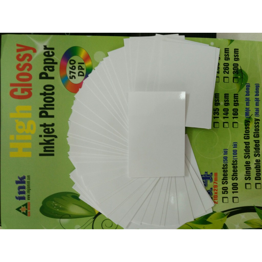 GIẤY IN ẢNH BÓNG, KHÁNG NƯỚC - KHỔ 6*9