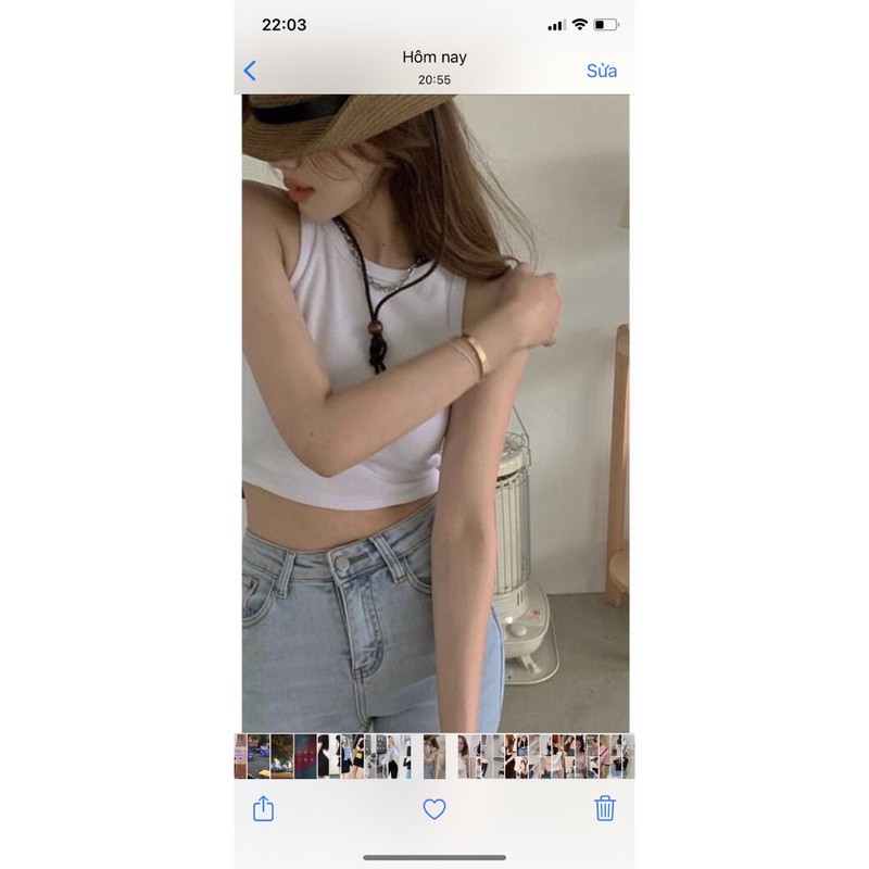 Áo ôm body croptop sát nách cá tính trẻ trung