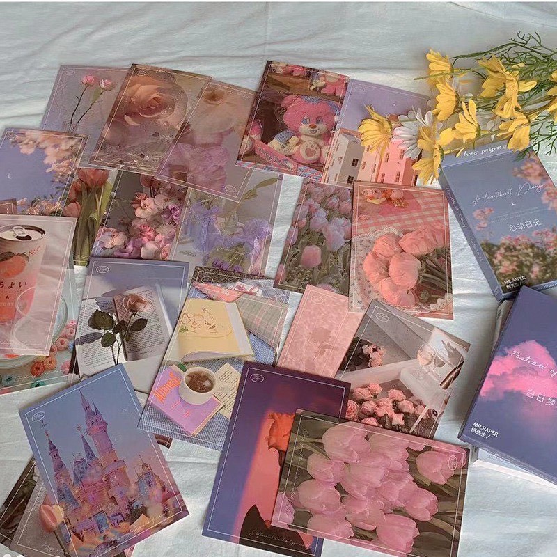 SET 15 POSTCARD MATISE AND AURORA (ảnh thật) - Tiệm nhà Chun