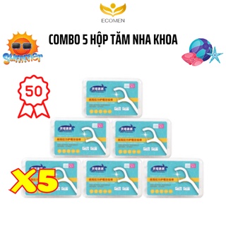 Combo 5 hộp chỉ nha khoa beitagogo hộp 50 cái anvihom