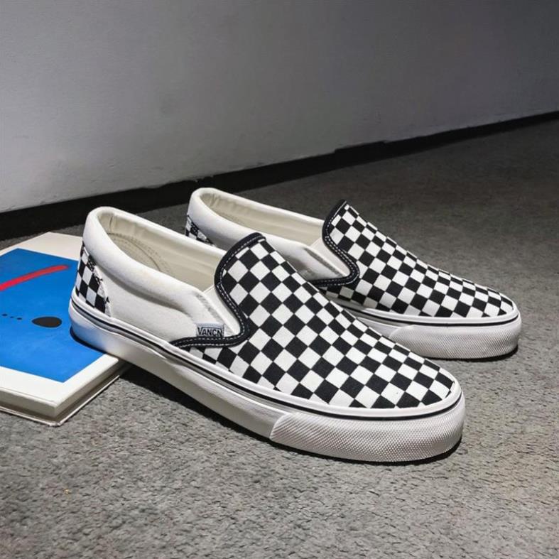 Giày thể thao lười caro, vaul old skool lười cao cấp full box nam nữ, van thờ trang, vietmax86 .. x %