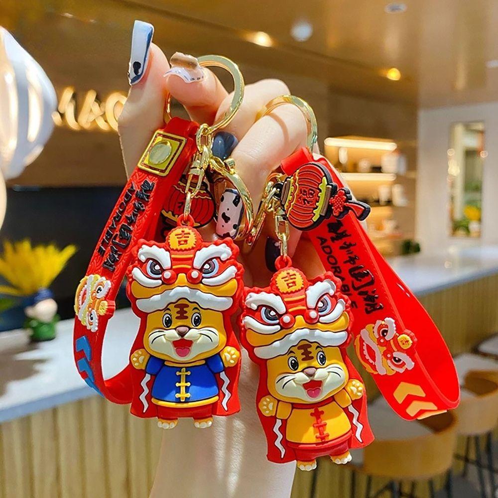 Móc Khóa Kim Loại Hình Hổ Hoạt Hình Sáng Tạo Dễ Thương