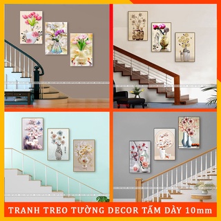 Tranh dán tường trang trí cầu thang kích thước 20x30cm x 3 tấm, kèm băng dính xốp