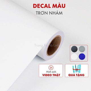 Decal trắng nhám dán xe điên thoại , giấy dán tường trắng nhám sần khổ 1.2m