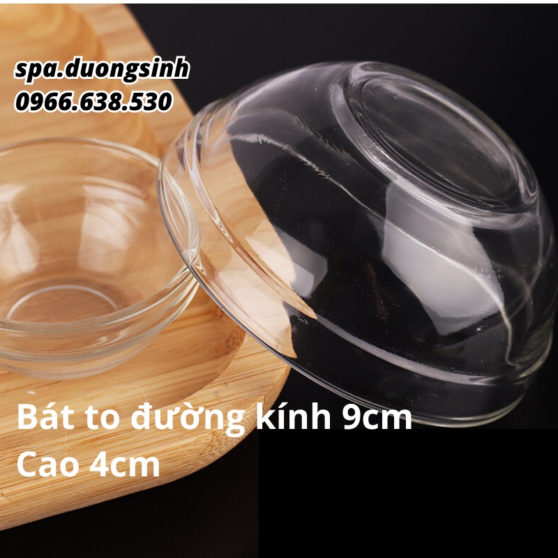 Bát Thủy Tinh Đựng Tinh Dầu, Pha Mặt Nạ, Chiết Kem Trong Spa, Dưỡng Sinh