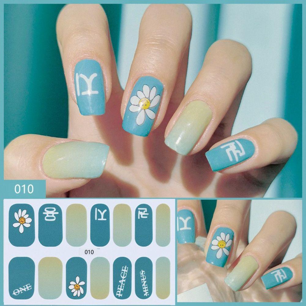 OCEANMAP Miếng Dán Trang Trí Móng Tay Tự Dính Lấp Lánh Chống Thấm Nước DIY