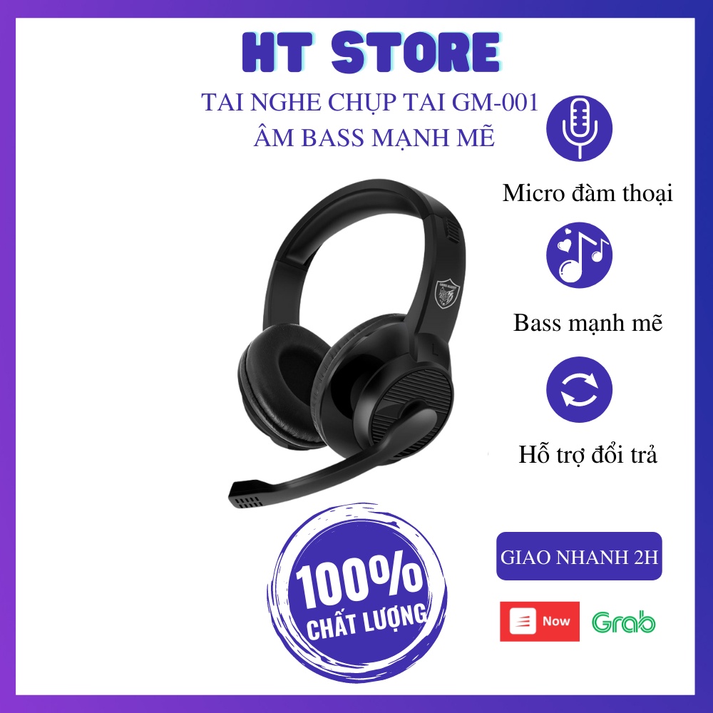 Tai Nghe Chụp Tai GM-001 Chuyên Game Máy Tính/PC/Điện Thoại Di Động Bass Mạnh Mẽ Chất Lượng Âm Thanh Nổi
