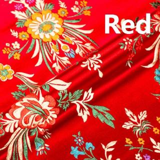 Vải Lụa Satin Thêu Hoa 100 * 75Cm