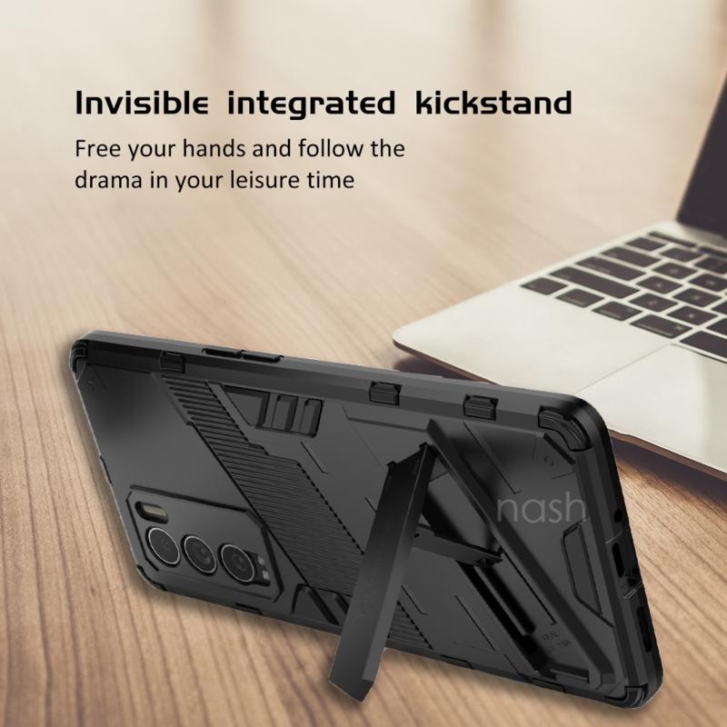 Ốp điện thoại dạng giáp 3D chống sốc có giá đỡ dành cho Realme GT Master Edition Explorer GT Neo 5G