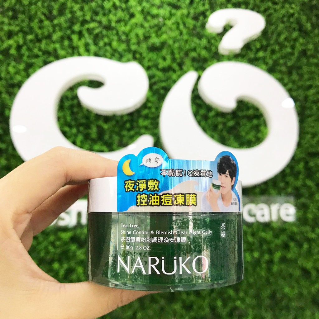 Mặt Nạ Ngủ Naruko Tea Tree Shine Control &amp; Blemish Clear Night Gelly