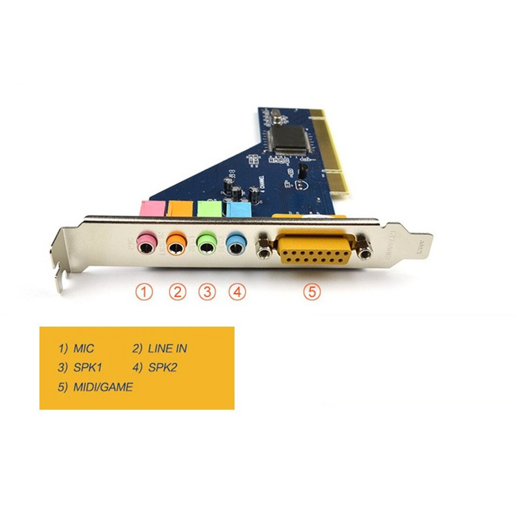 Sound card PCI ,Card Chuyển Đổi PCI Sang Sound 4.1