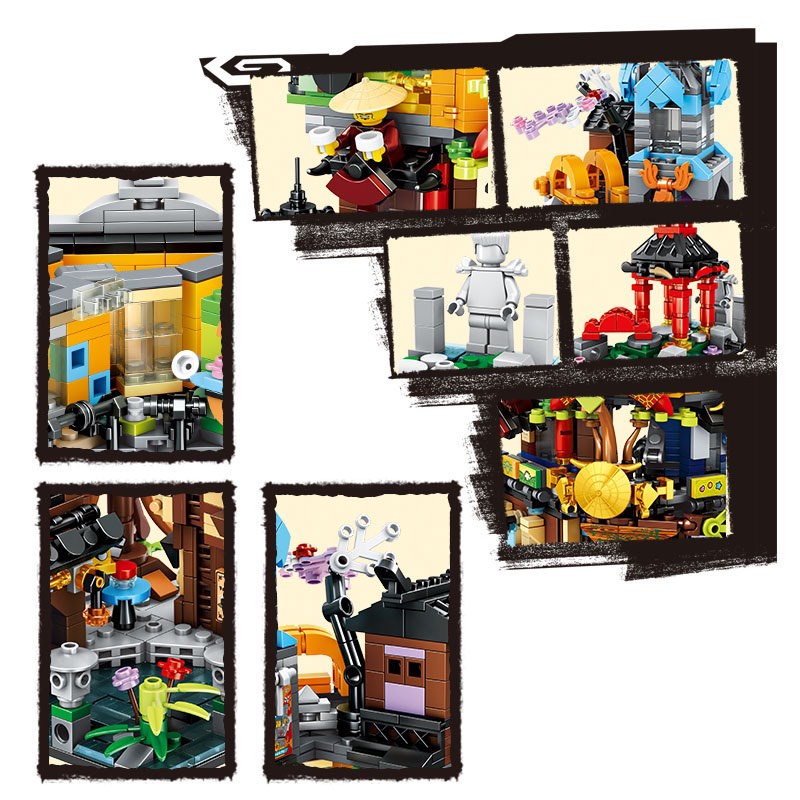Lắp ráp xếp hình Lego NINJAGO 71747 City Garden 76082 : KHU VƯỜN TRỤ SỞ THÀNH PHỐ NINJAGO 1661 mảnh