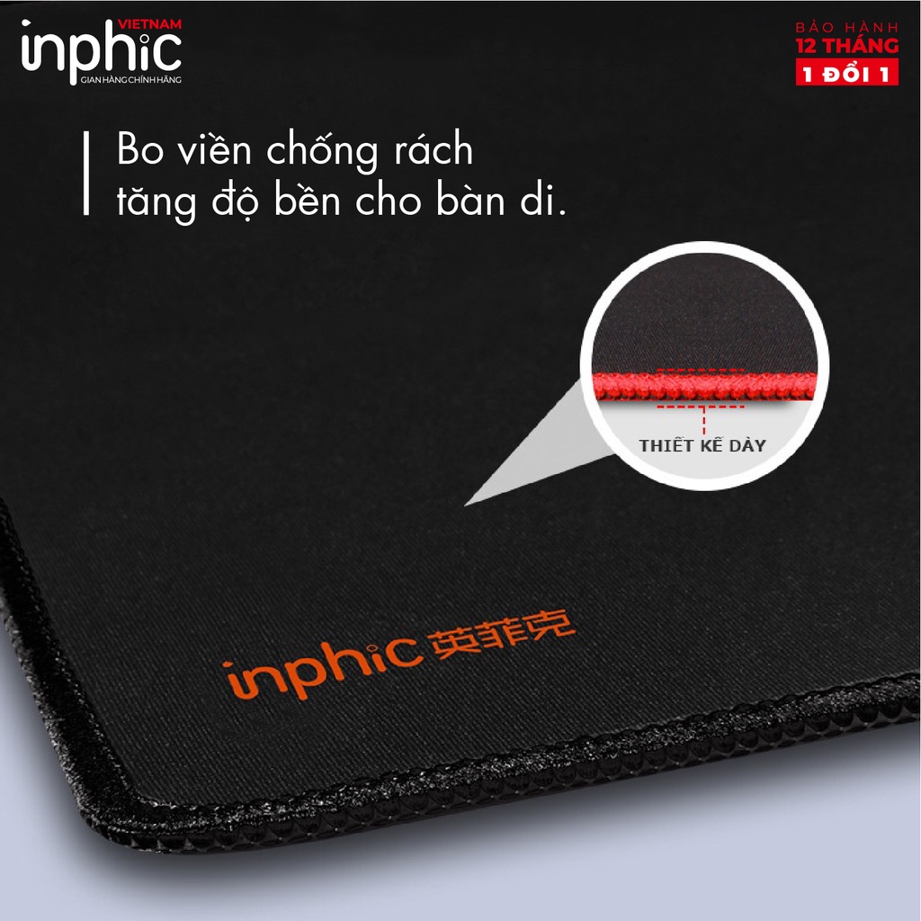 Đế Lót Di Chuột Tốc Độ Cao INPHIC PD100 / PD50 Big/Small - Chất Liệu Cao Su Tự Nhiên Đế Chống Trơn Trượt - Chính Hãng