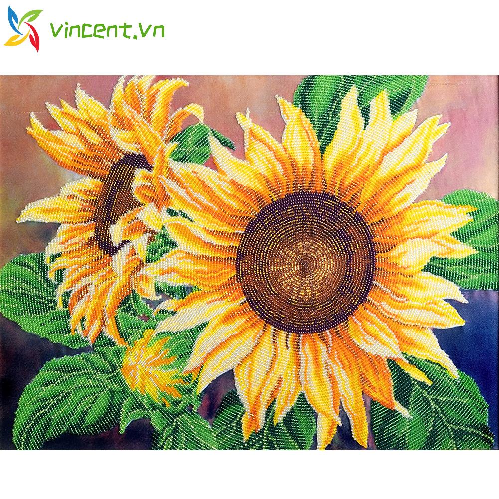 Toàn Bộ Tranh Thêu Chữ Thập DIY 11CT Hình Hoa Hướng Dương