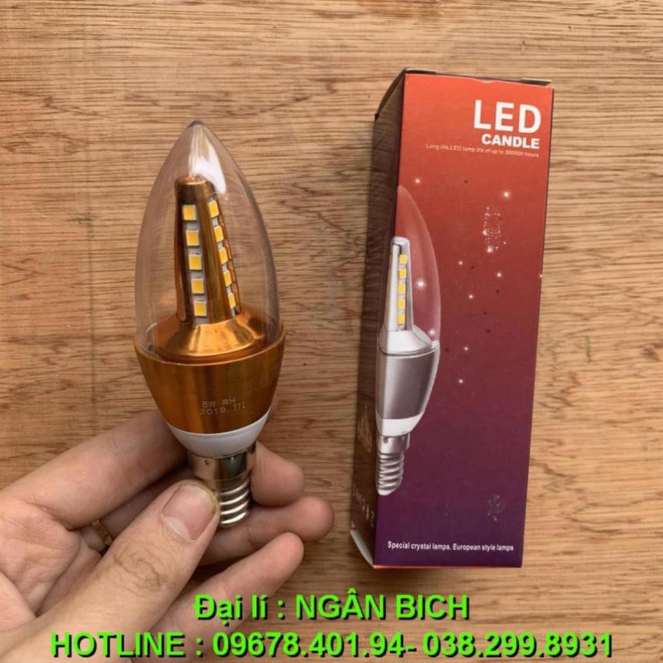 (Cực rẻ lại bền) Bóng đèn E14 thắp đèn chùm,đèn trang trí LED CANDLE Hàng việt nam chất lượng cao