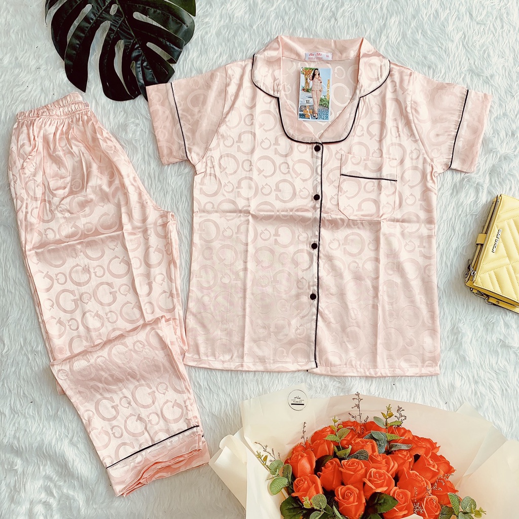 [ SALE SỐC ] Bộ Đồ Pijama Tay Ngắn Quần Dài Lụa Gấm - Thoải Mái Nhẹ Nhàng | BigBuy360 - bigbuy360.vn