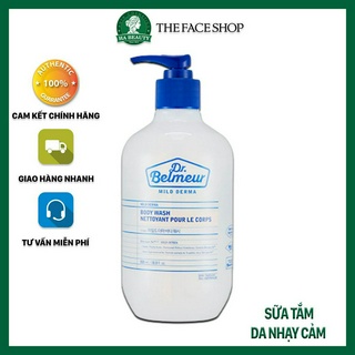 Sữa tắm dưỡng ẩm tốt cho da nhạy cảm thơm lưu hương The Face Shop Dr Belmeur Mild Derma Body Wash 500ml ml