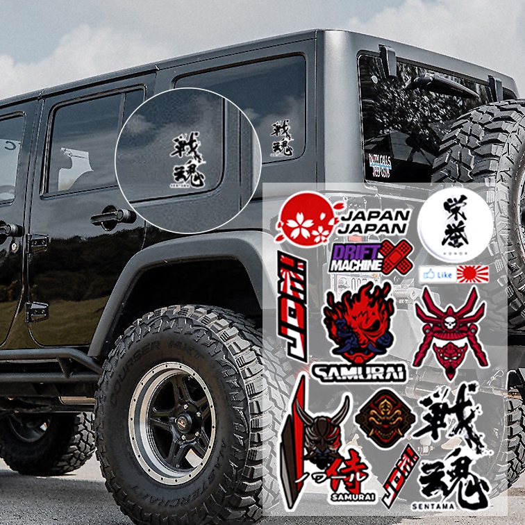 1 Bộ JDM Sticker phản quang Xe máy Decal dán trang trí Đề can phong cách Janpanese